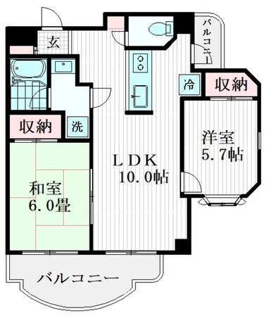 リバーサイド越谷の物件間取画像